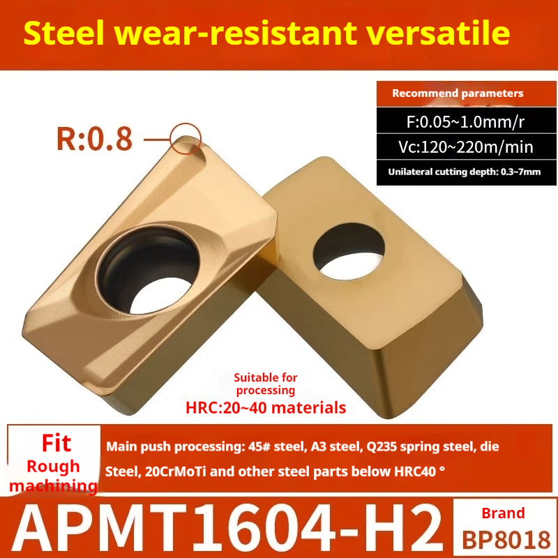 2037-CNC milling cutter APMT1135 special carbide 1604 milling cutter for cast iron r0.8 rough milling coated inserts Shandong Denso Pricision Tools Co.,Ltd.